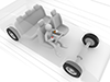車 | ロボットカー | 食事 - テクノロジー｜イラスト｜フリー素材