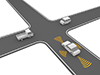感知 | 道路 | 自動運転 | レーダー - テクノロジー｜イラスト｜フリー素材