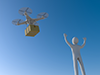 Drone / Delivery / People-Technology ｜ Illustration ｜ Free material