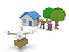 Luggage / Delivery / Drone-Technology | Illustrations | Free Materials