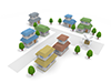 Drone / Town / Luggage / Delivery --Technology ｜ Illustration ｜ Free Material