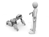 土下座で謝るロボット｜叱る人物｜会社 - テクノロジー｜イラスト｜フリー素材