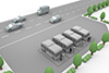 バス/EV電気/道路/充電スタンド - フリーイラスト素材 - 2,100×1,400ピクセル